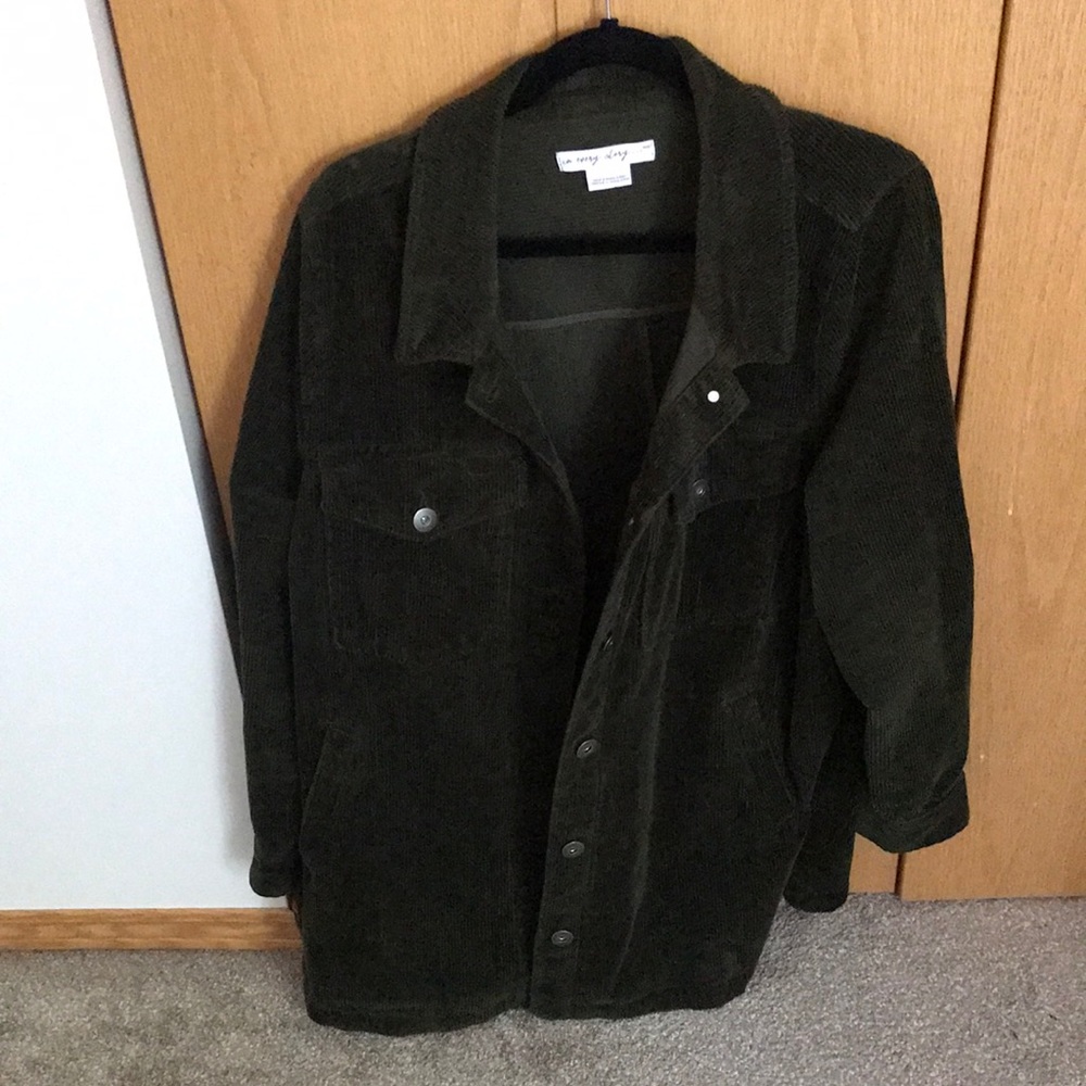 Penningtons plus size green corduroy jacket